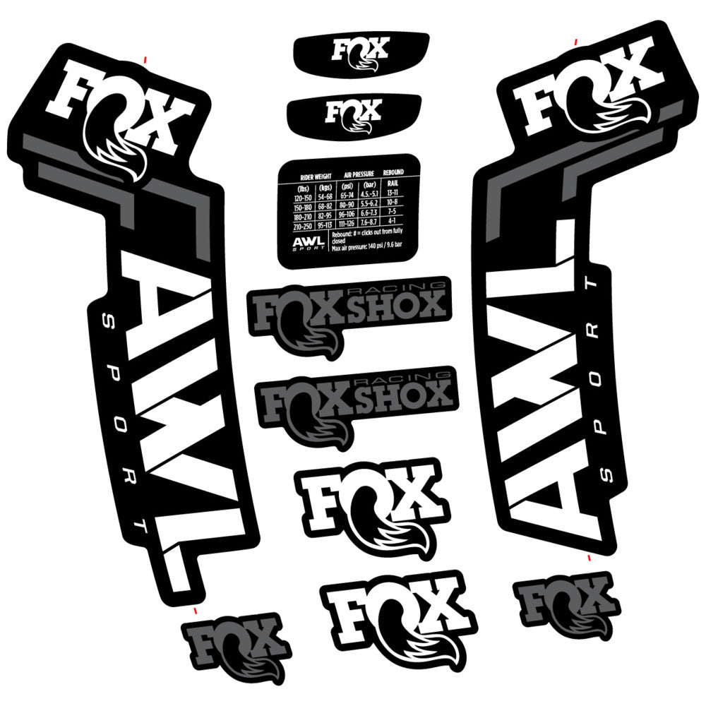 Adesivi Forcella Fox AWL Sport 2025 in vinile