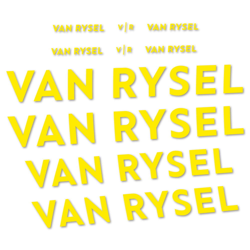 Adesivi Telaio Van Rysel in vinile - Giallo