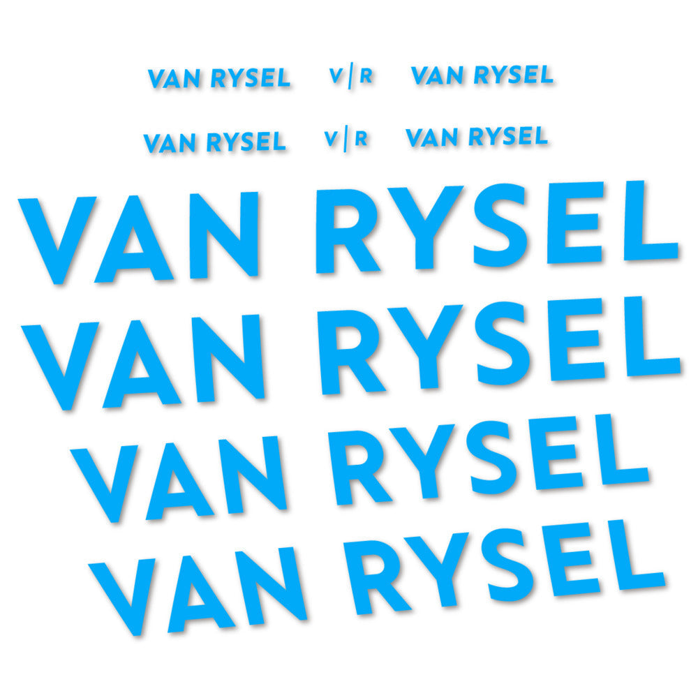 Adesivi Telaio Van Rysel in vinile - Azzurro Cielo