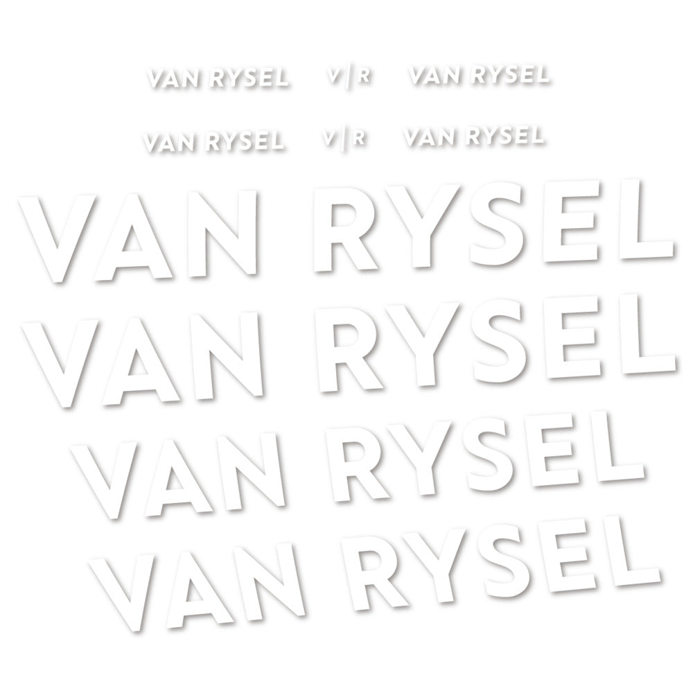 Adesivi Telaio Van Rysel in vinile - Bianco