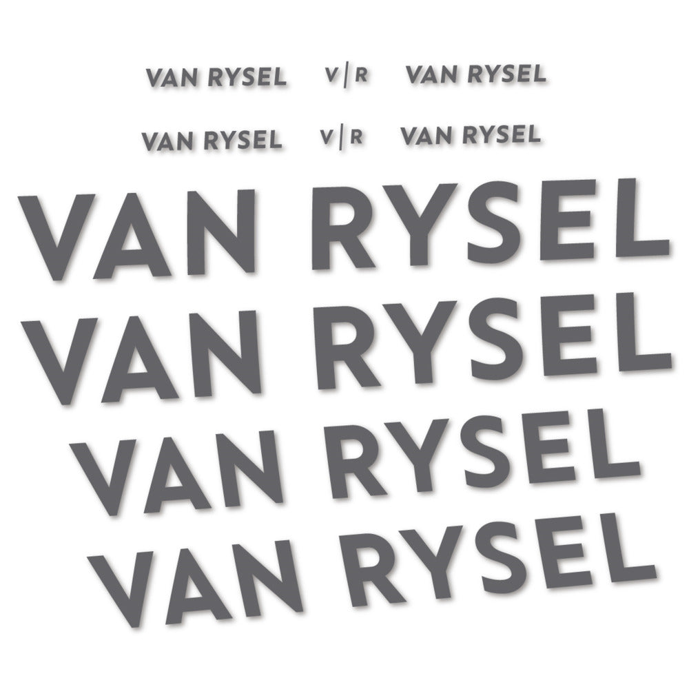 Adesivi Telaio Van Rysel in vinile - Grigio Traffico