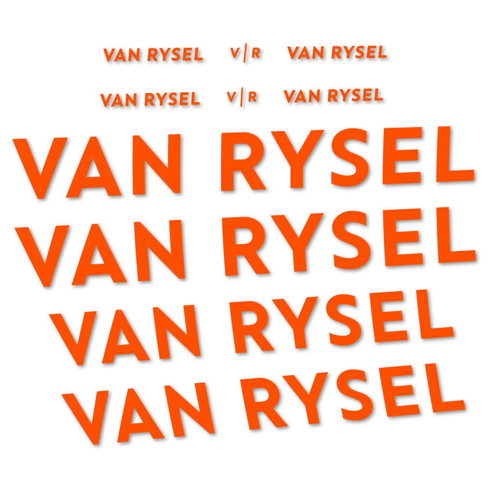 Adesivi Telaio Van Rysel in vinile - Arancione