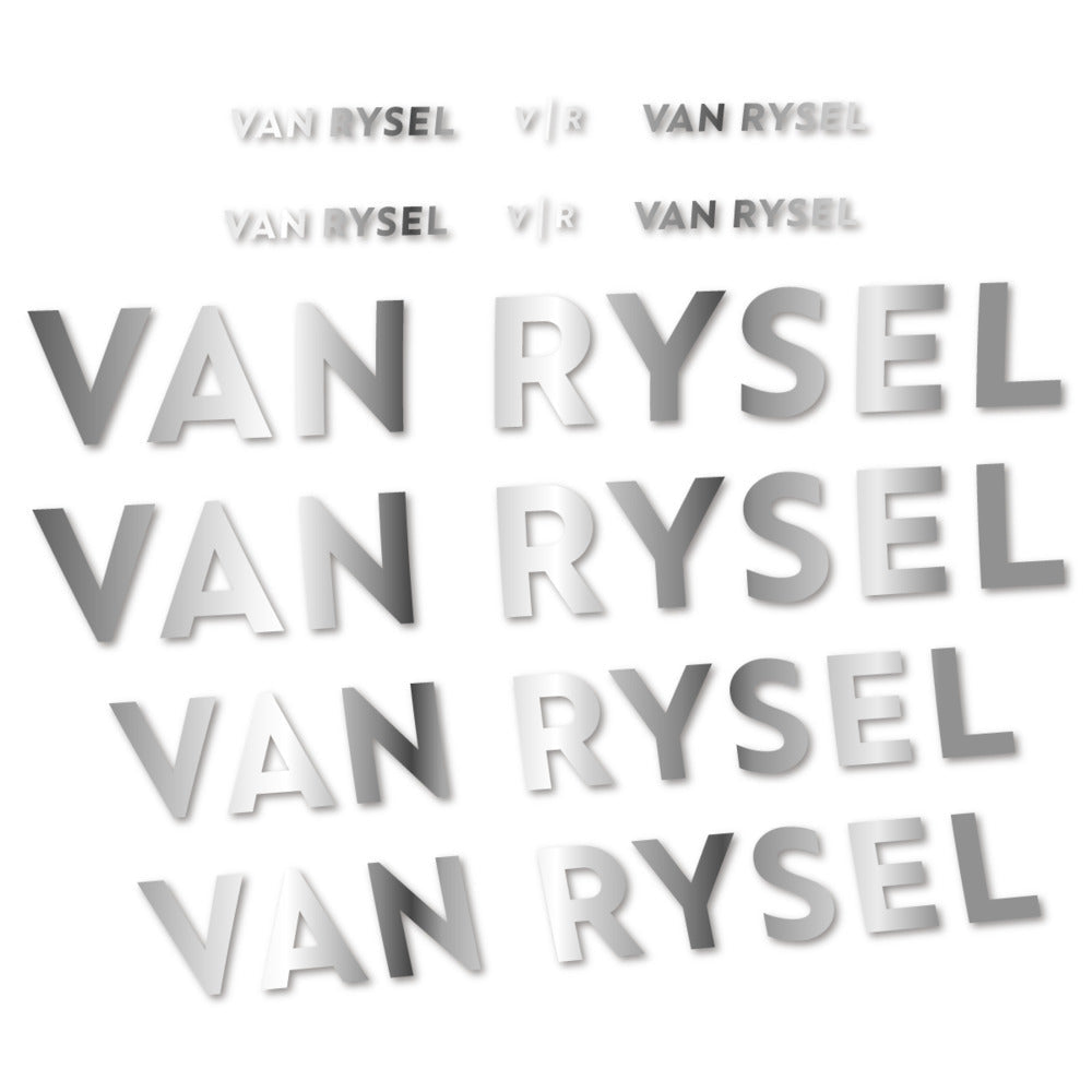 Adesivi Telaio Van Rysel in vinile - Argento Cromato