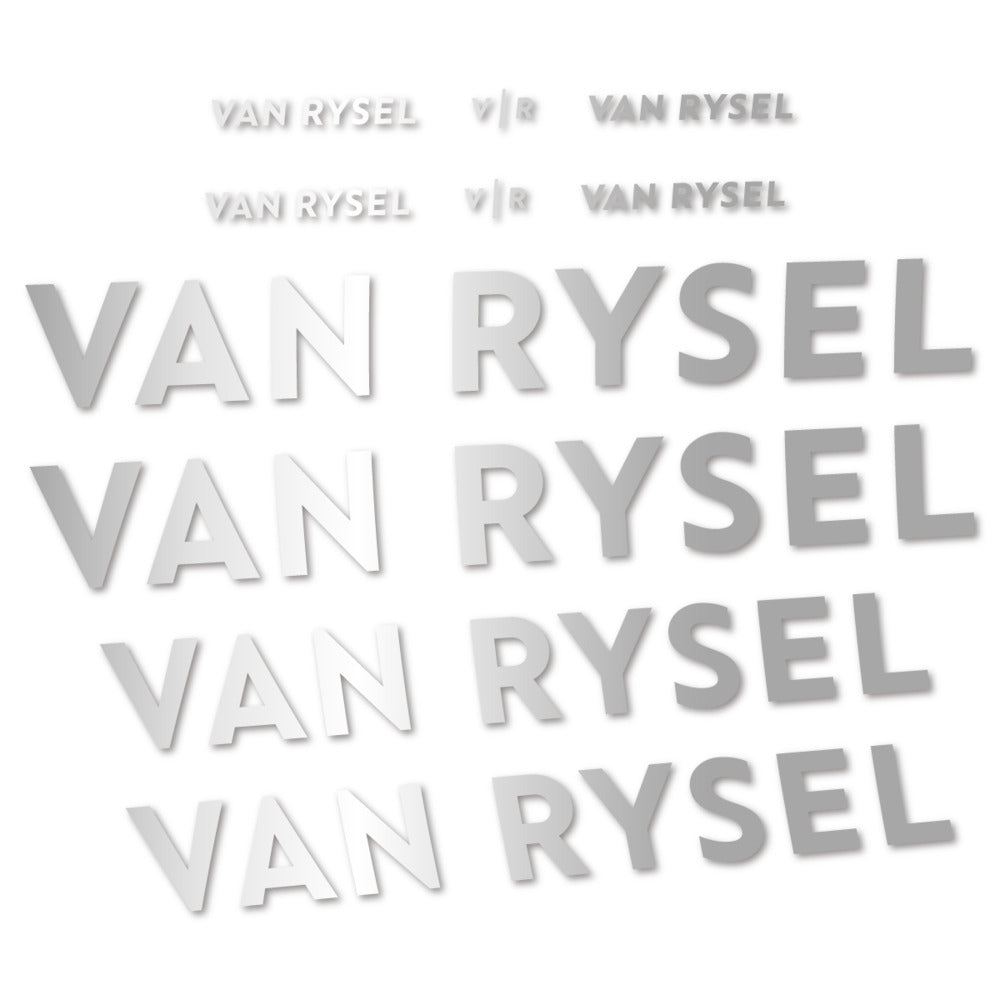 Adesivi Telaio Van Rysel in vinile - Argento Chiaro