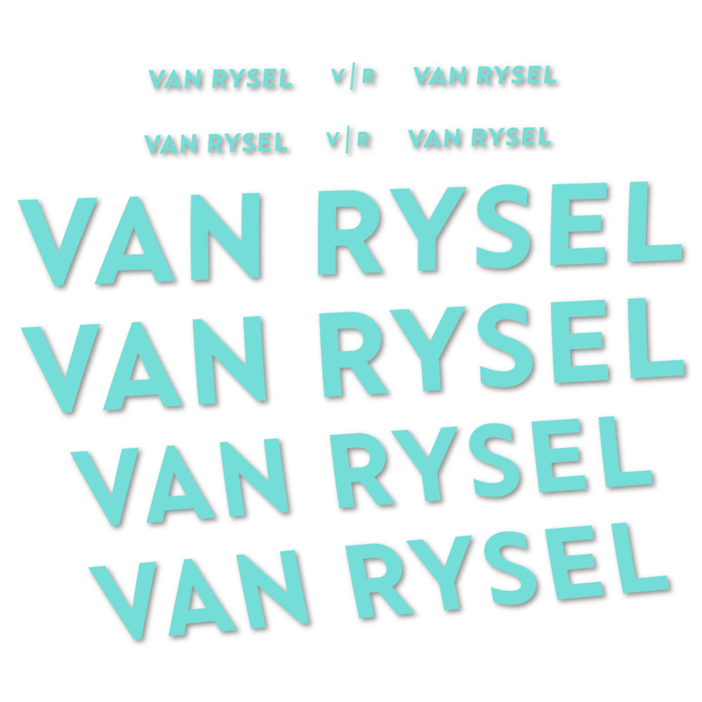 Adesivi Telaio Van Rysel in vinile - Verde Acqua