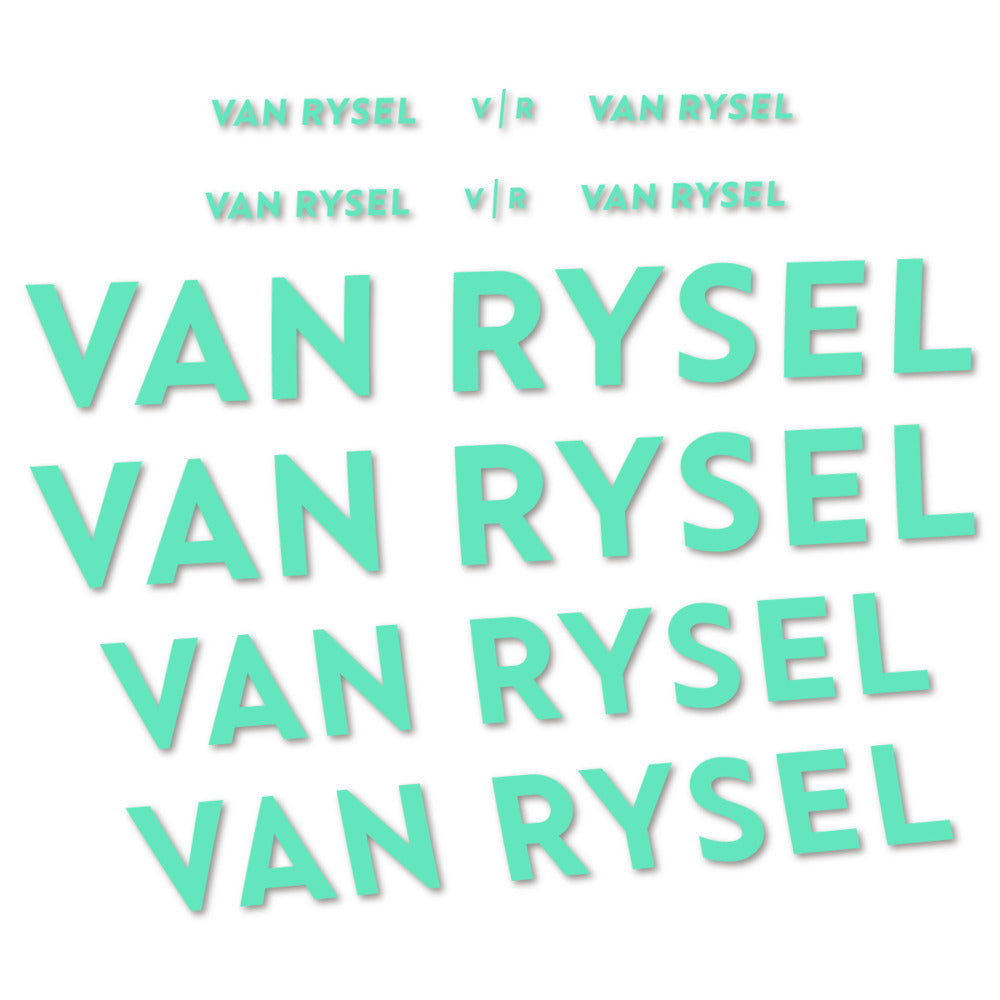 Adesivi Telaio Van Rysel in vinile - Verde Menta
